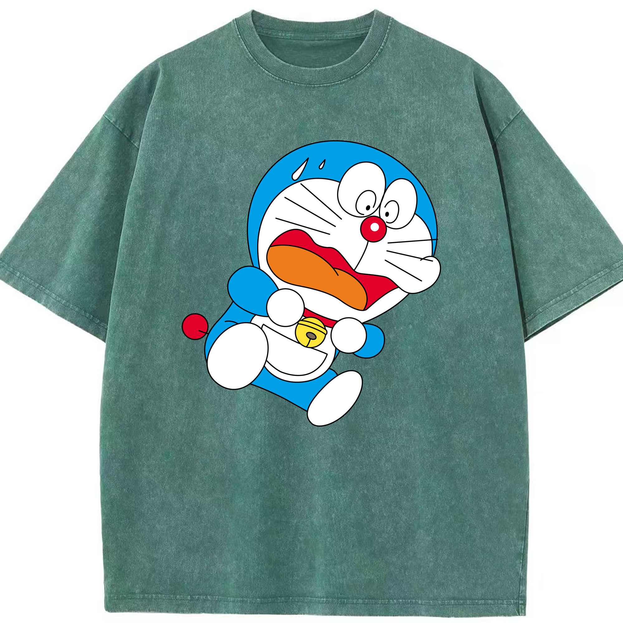 （画像用） ドラえもん Doraemon 綿100% ヴィンテージ風 半袖Tシャツ（フロントプリント）